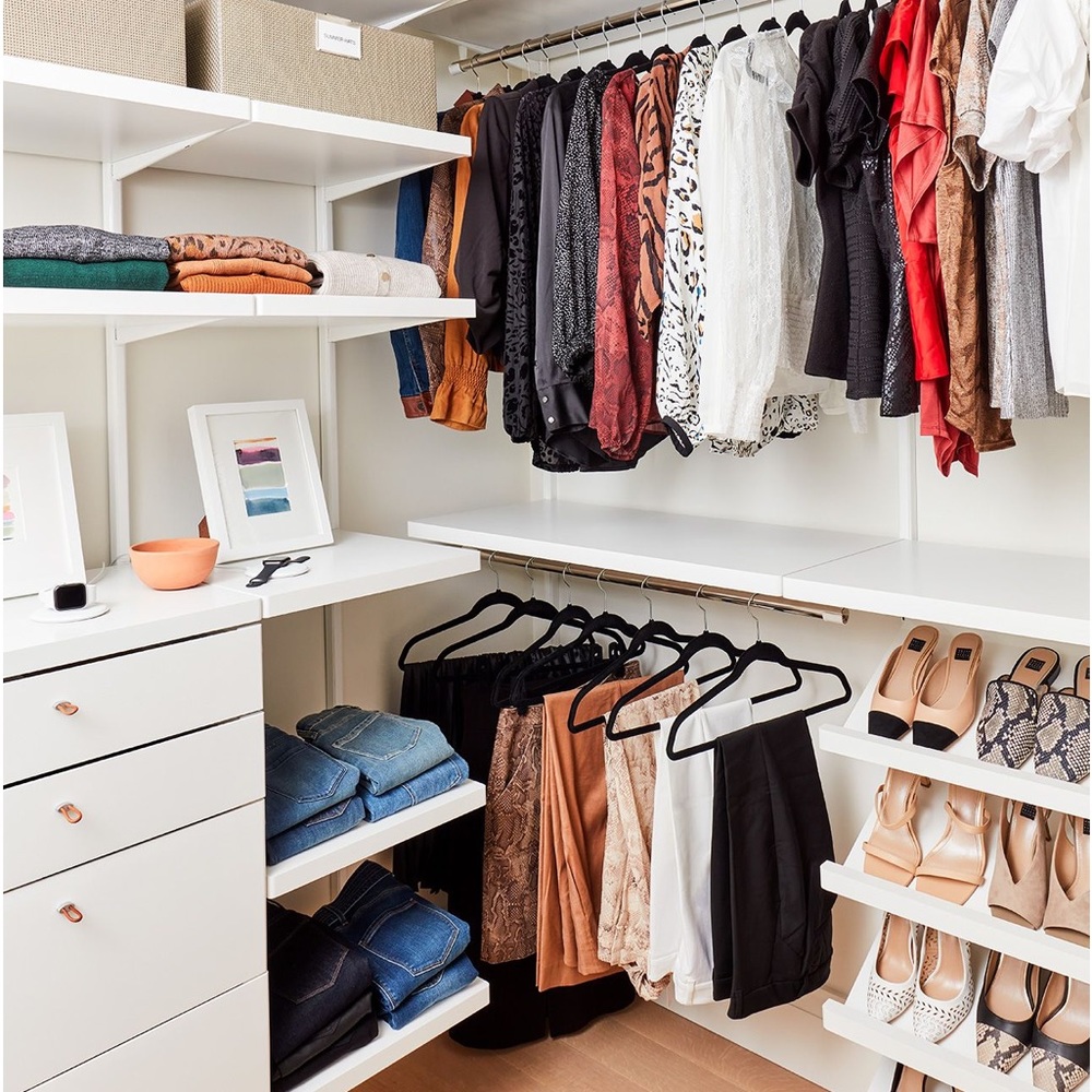 This closet is being sorted!